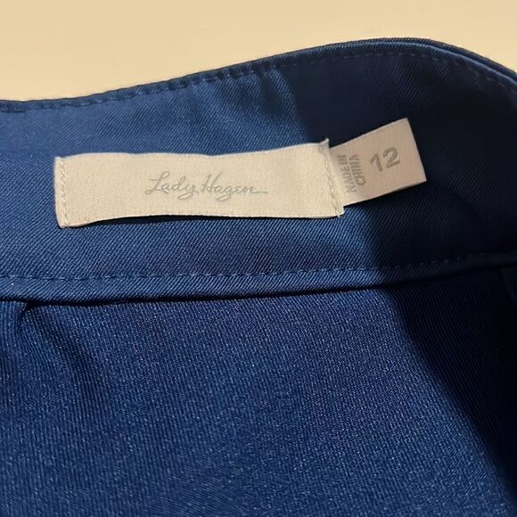 Lady Hagan Navy Blue Bon Voyage Nautical Zipper Golf Skort Size 12 - Picture 7 of 14